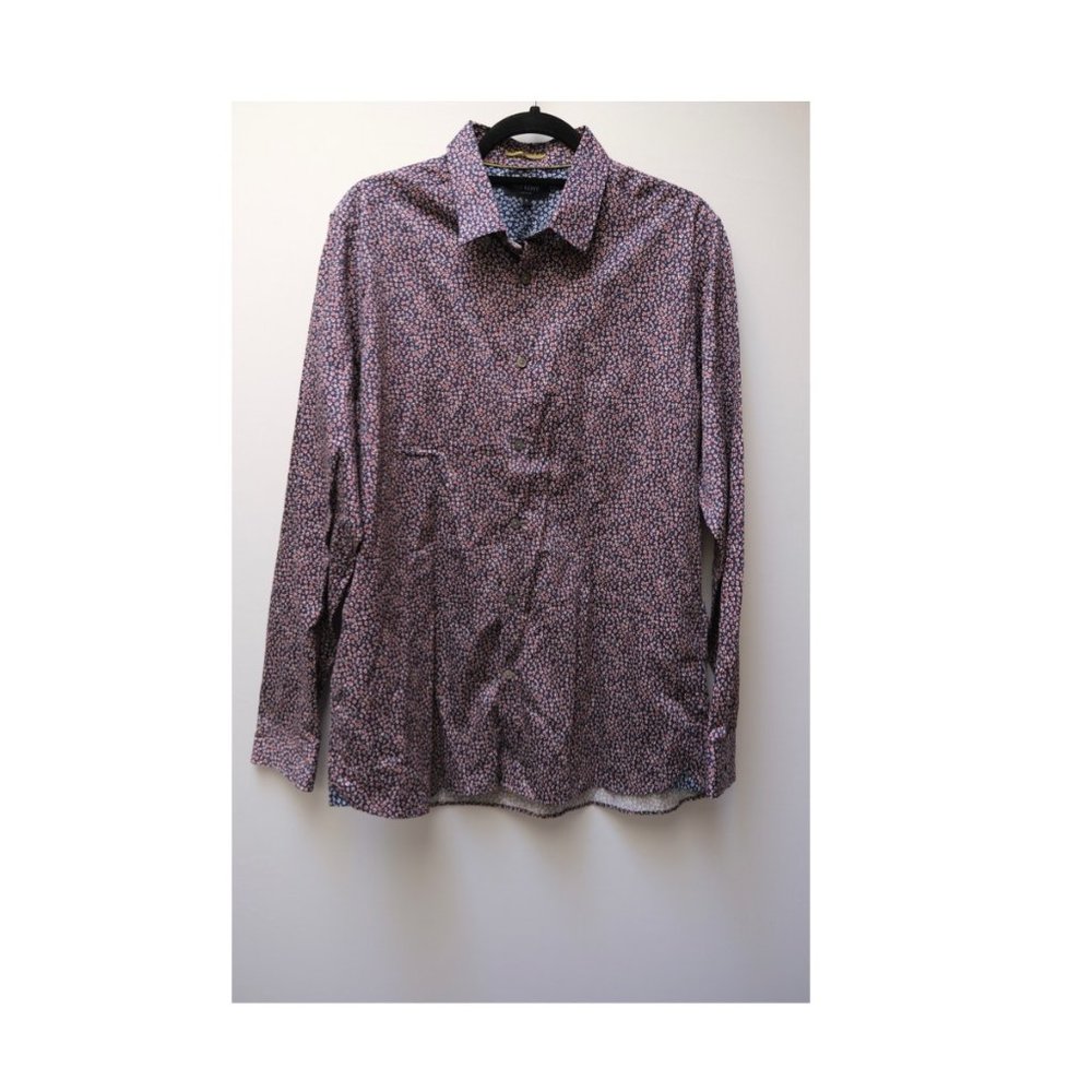 Men's Ted Baker London Printed Dress Shirt / Size 5 (UK) or Large (US)